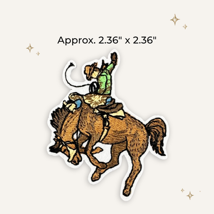 Cowboy Rodeo Bronco Rider 2 Embroidered Patch