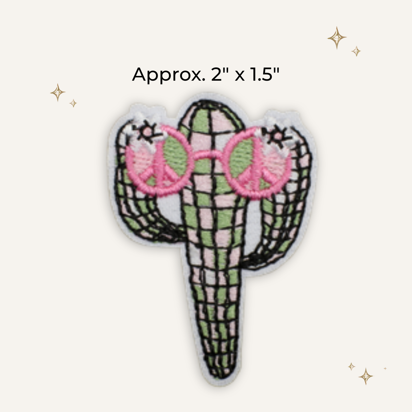 Peace Cactus Embroidered Patch- RTS