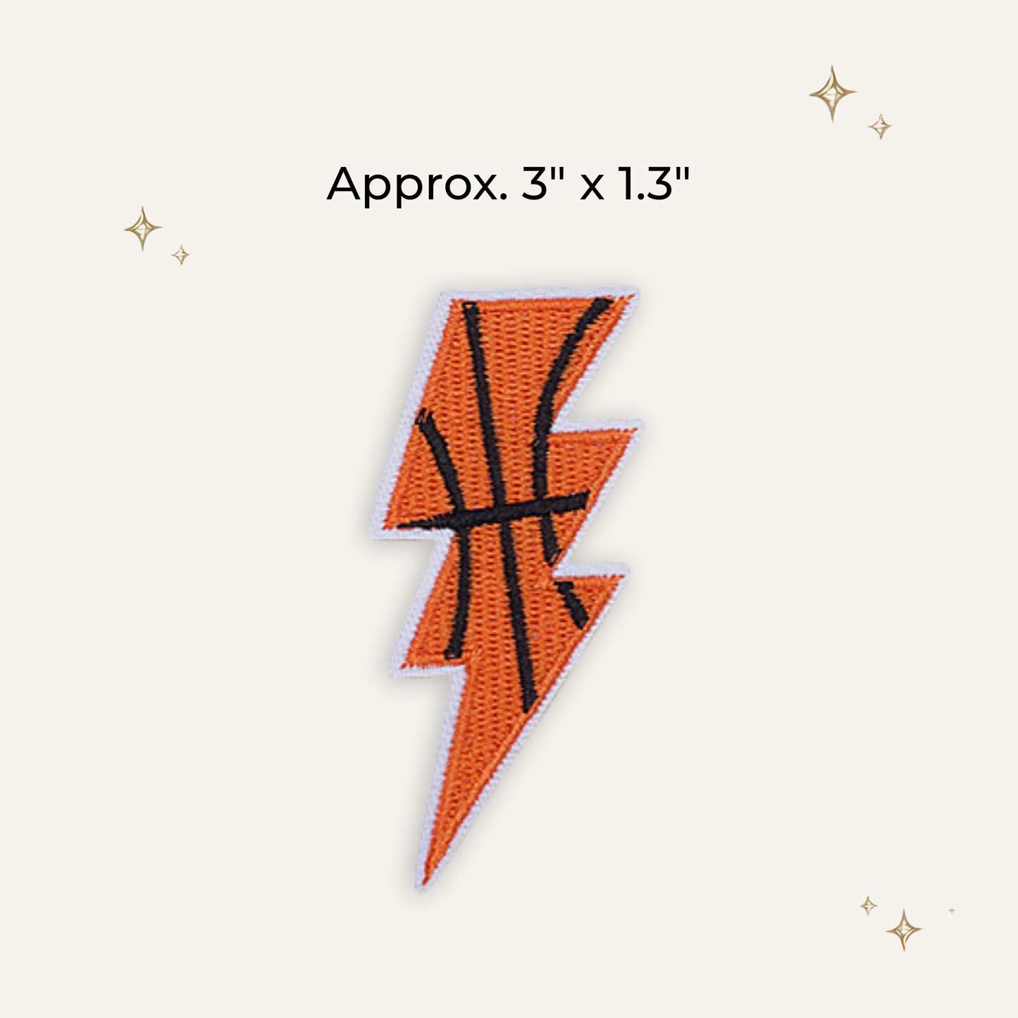Basketball Bolt Embroidered Patch