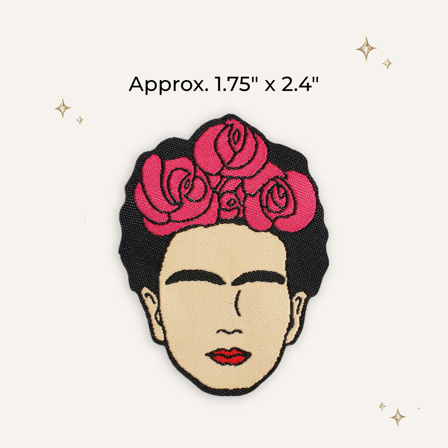 Frida Eyebrows & Roses Embroidered Patch