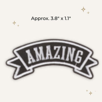 Amazing Biker Label Embroidered Patch- RTS