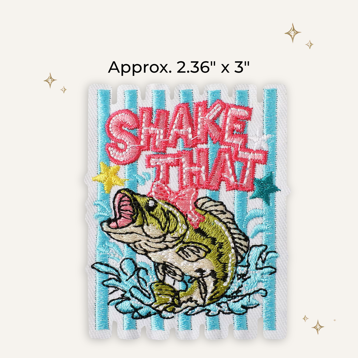 Preppy Shake That Bass Embroidered Patch