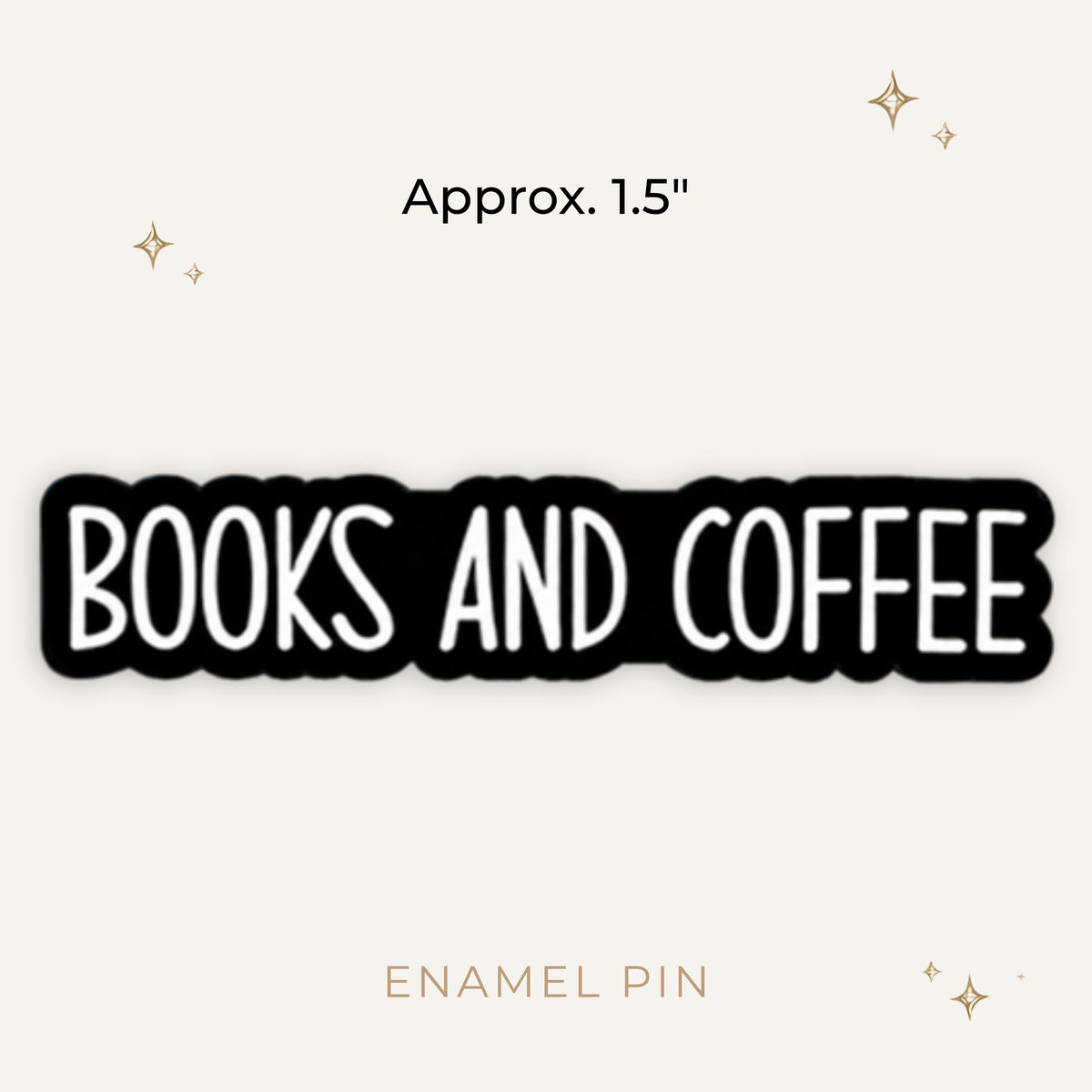 Books and Coffee Enamel Pin