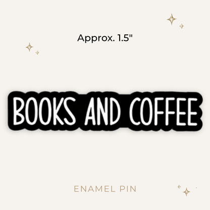 Books and Coffee Enamel Pin