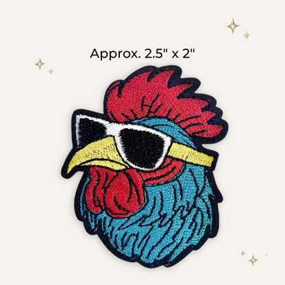 Cool Rooster Embroidered Patch