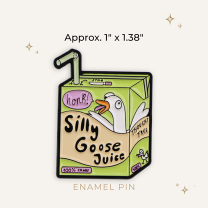 Silly Goose Juice Green Enamel Pin