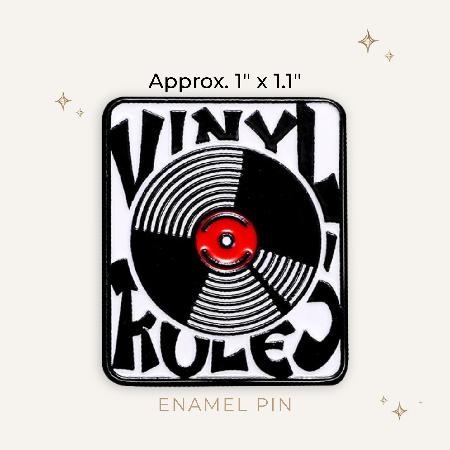 Vinyl Record Rules Enamel Pin
