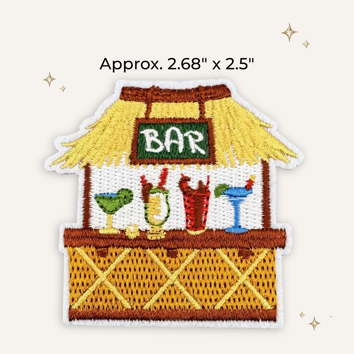 Tiki Bar Embroidered Patch