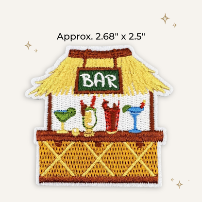 Tiki Bar Embroidered Patch