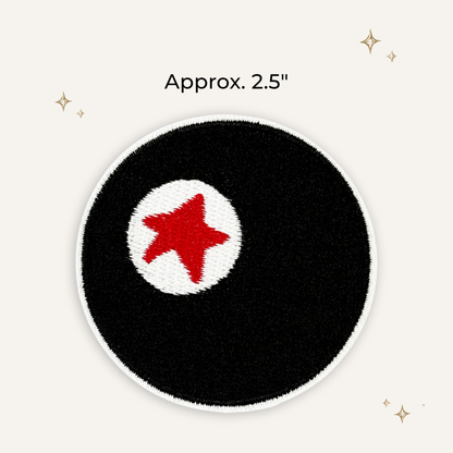 Star 8 Ball Embroidered Patch- RTS