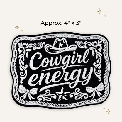 Cowgirl Energy Buckle Embroidered Patch