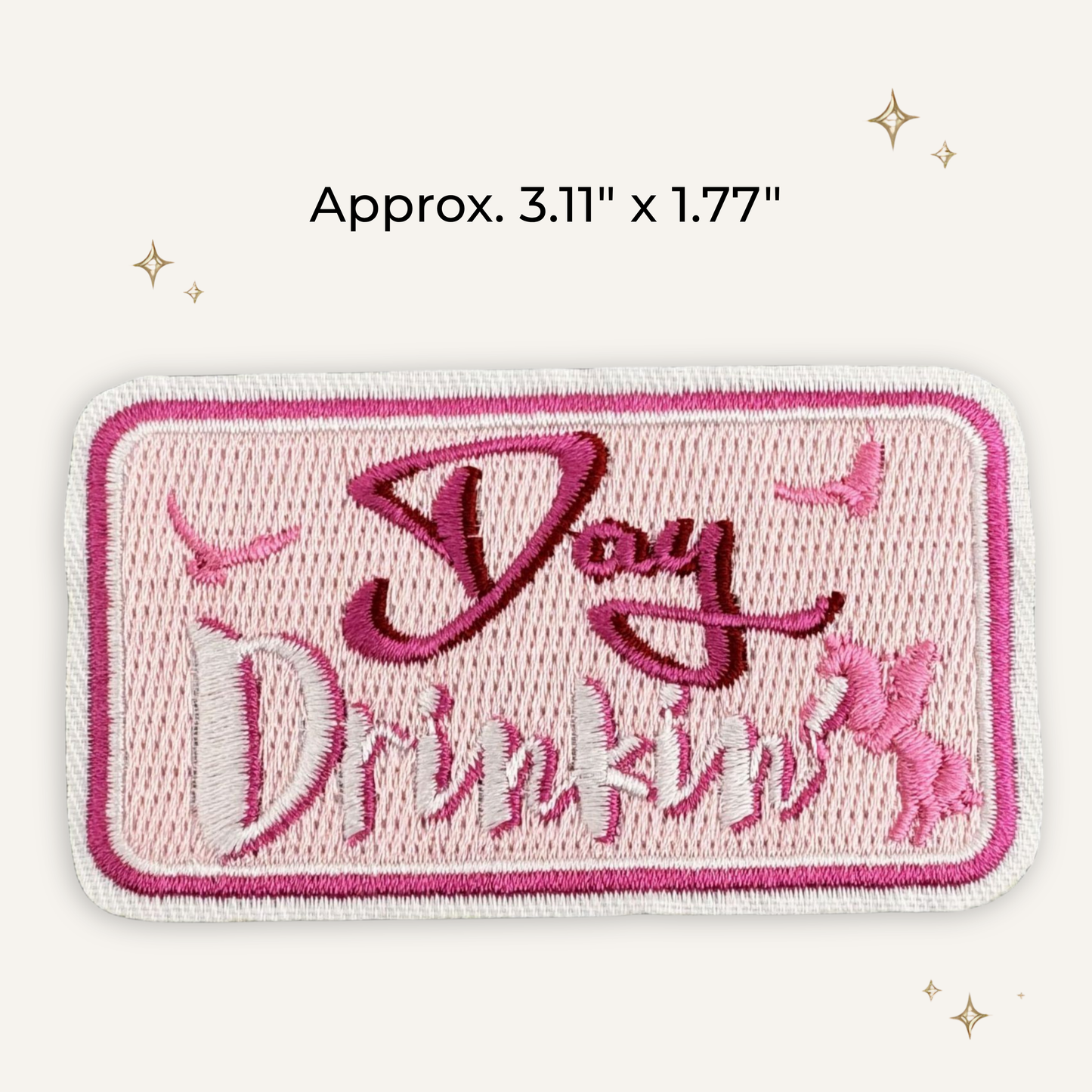 Day Drinkin' Pink Embroidered Patch