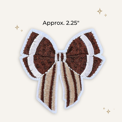 Football Bow 2 Embroidered Patch