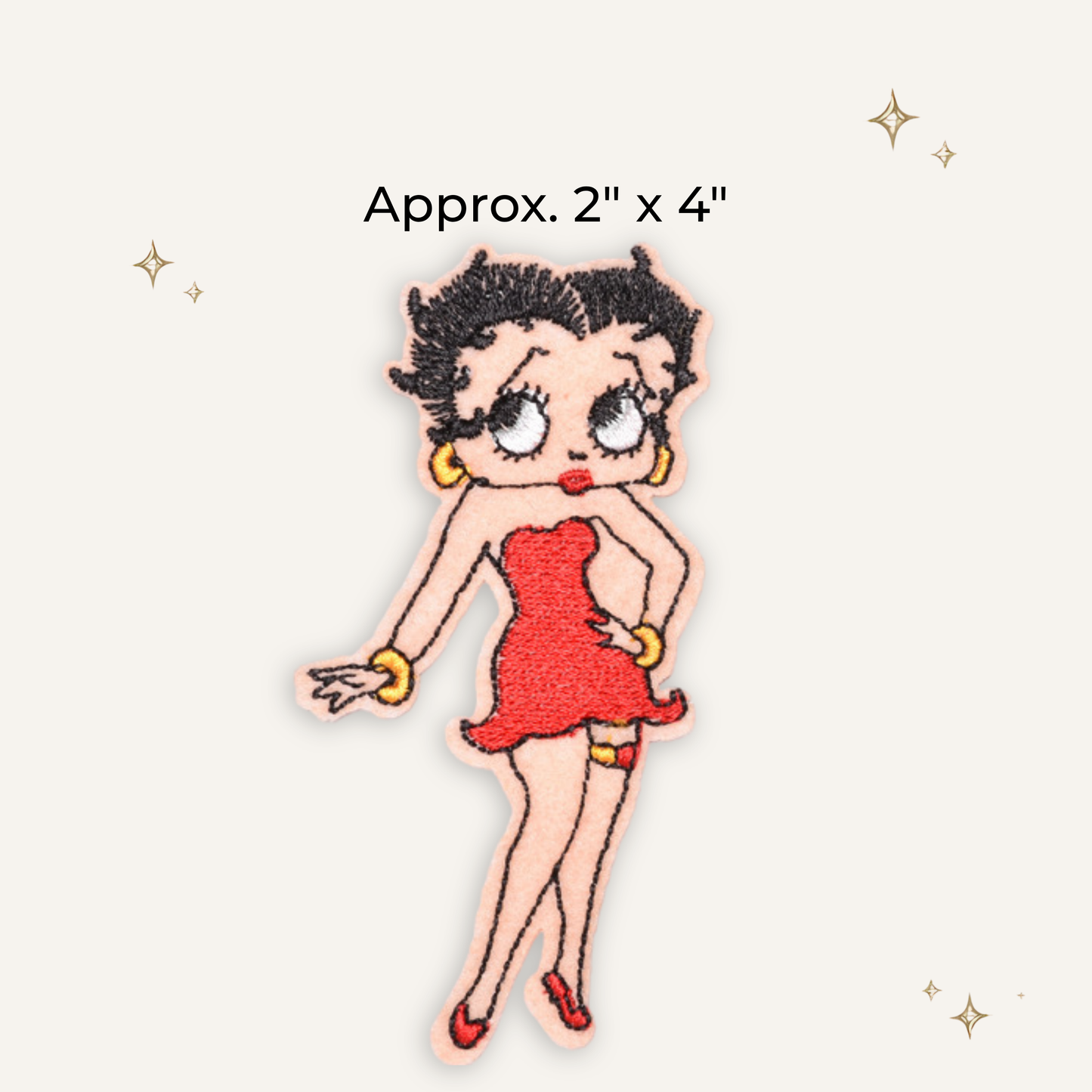Betty Boop Red Mini Dress Embroidered Patch