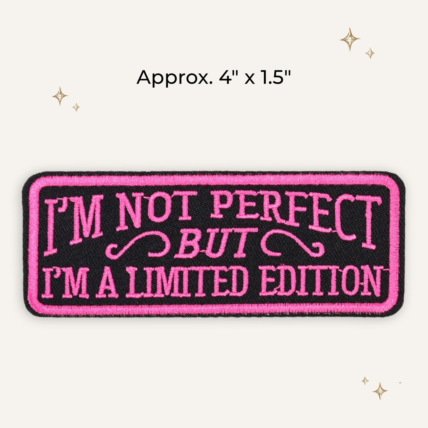 Not Perfect Embroidered Patch- RTS