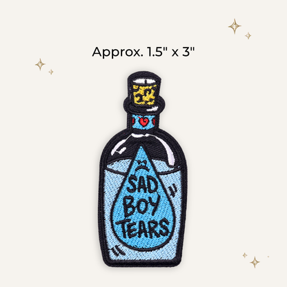 Sad Boy Tears Embroidered Patch- RTS