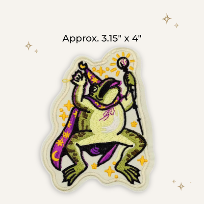 Magical Wizard Frog Embroidered Patch