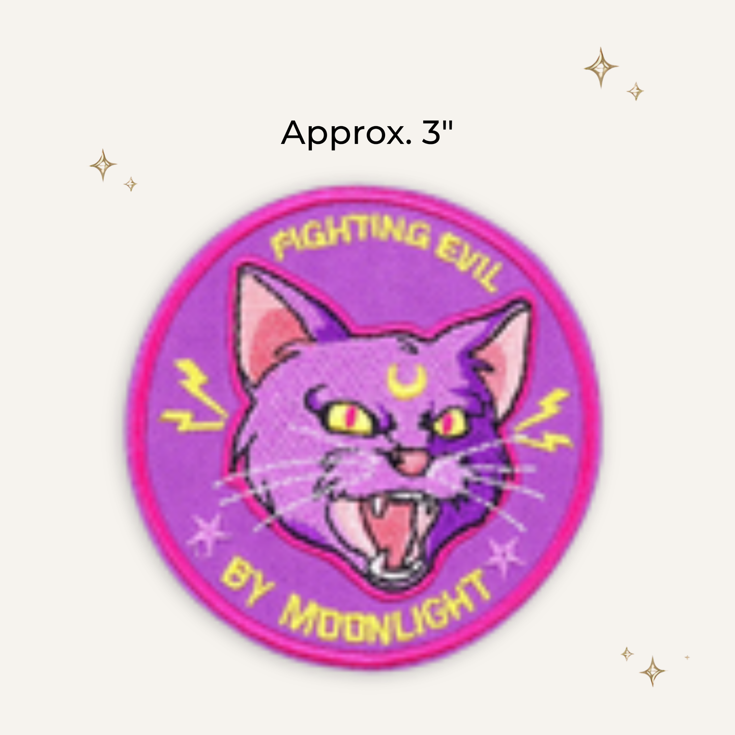 Fighting Evil Cat Embroidered Patch- RTS