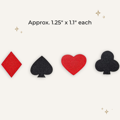 Poker 4 Pack Mini Embroidered Patch