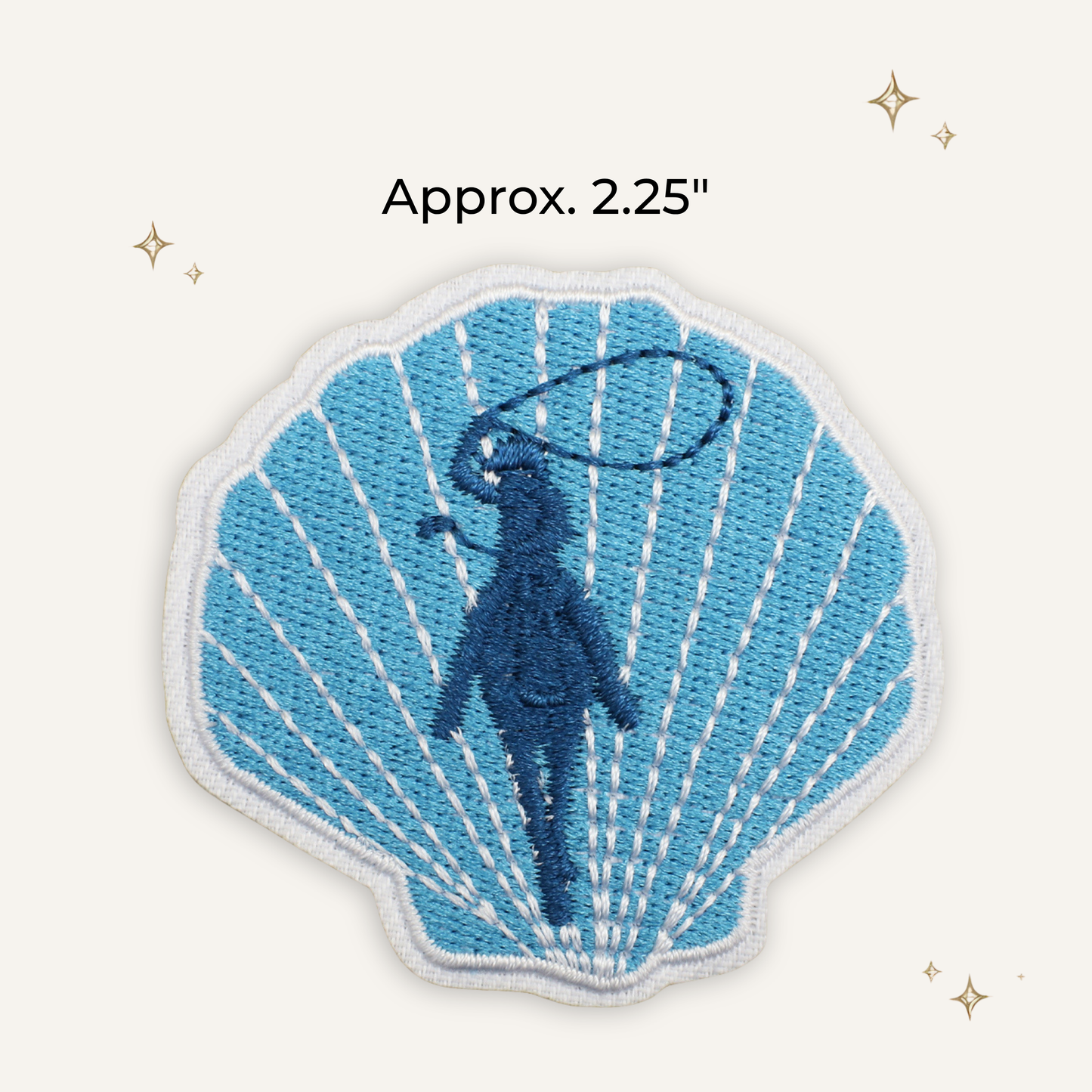 Coastal Cowgirl Shell Embroidered Patch