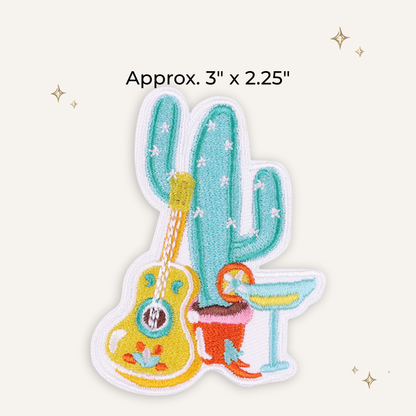 Cactus, Margs & Music Embroidered Patch