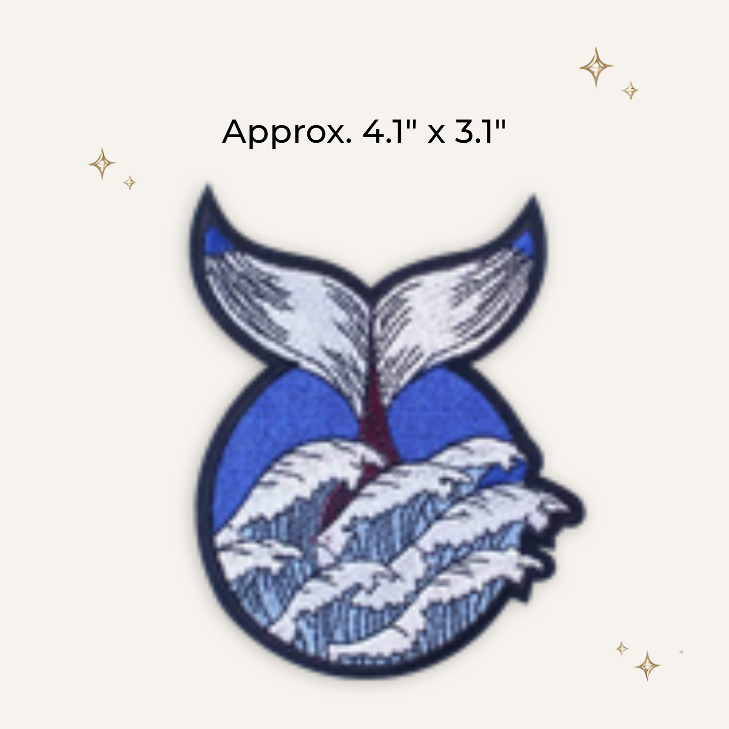 Whale Tale Embroidered Patch- RTS