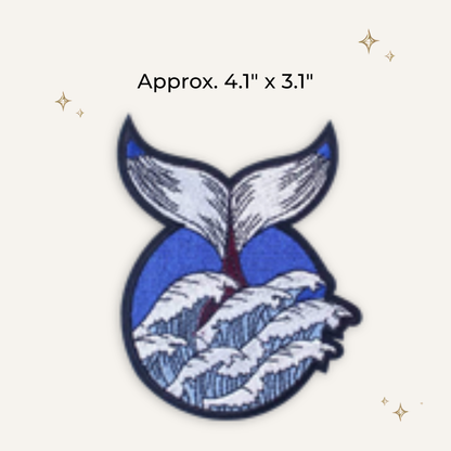 Whale Tale Embroidered Patch- RTS