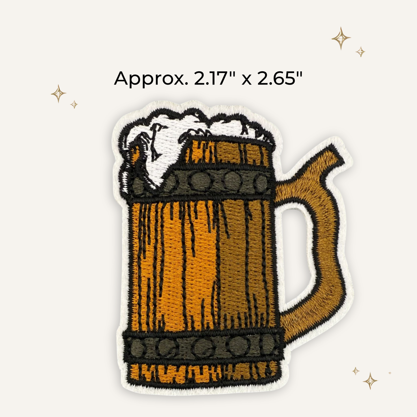 Beer Wood Stein Embroidered Patch
