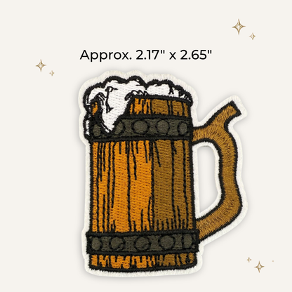 Beer Wood Stein Embroidered Patch