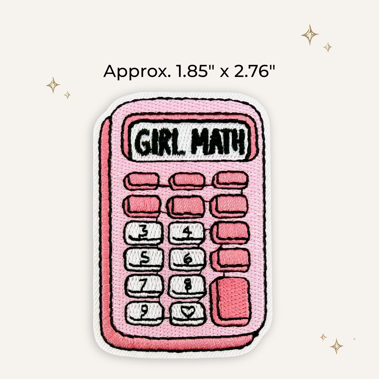 Girl Math Calculator Embroidered Patch