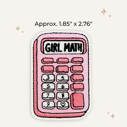 Girl Math Calculator Embroidered Patch