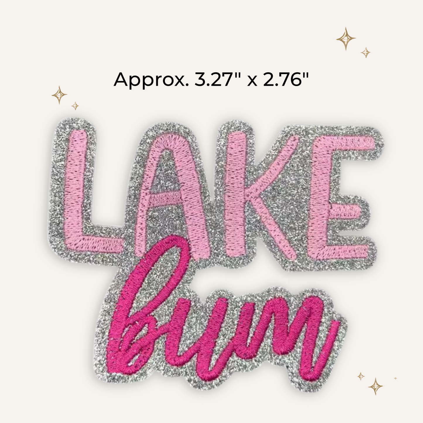 Lake Bum Glitter Embroidered Patch