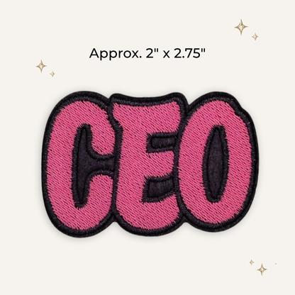 CEO Pink Embroidered Patch