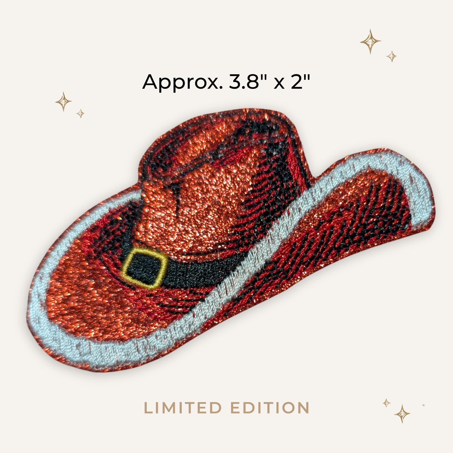 Cowboy Santa Hat Embroidered Patch - RTS/MTO