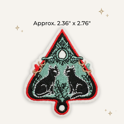 Forest Witch Cat Planchette Embroidered Patch
