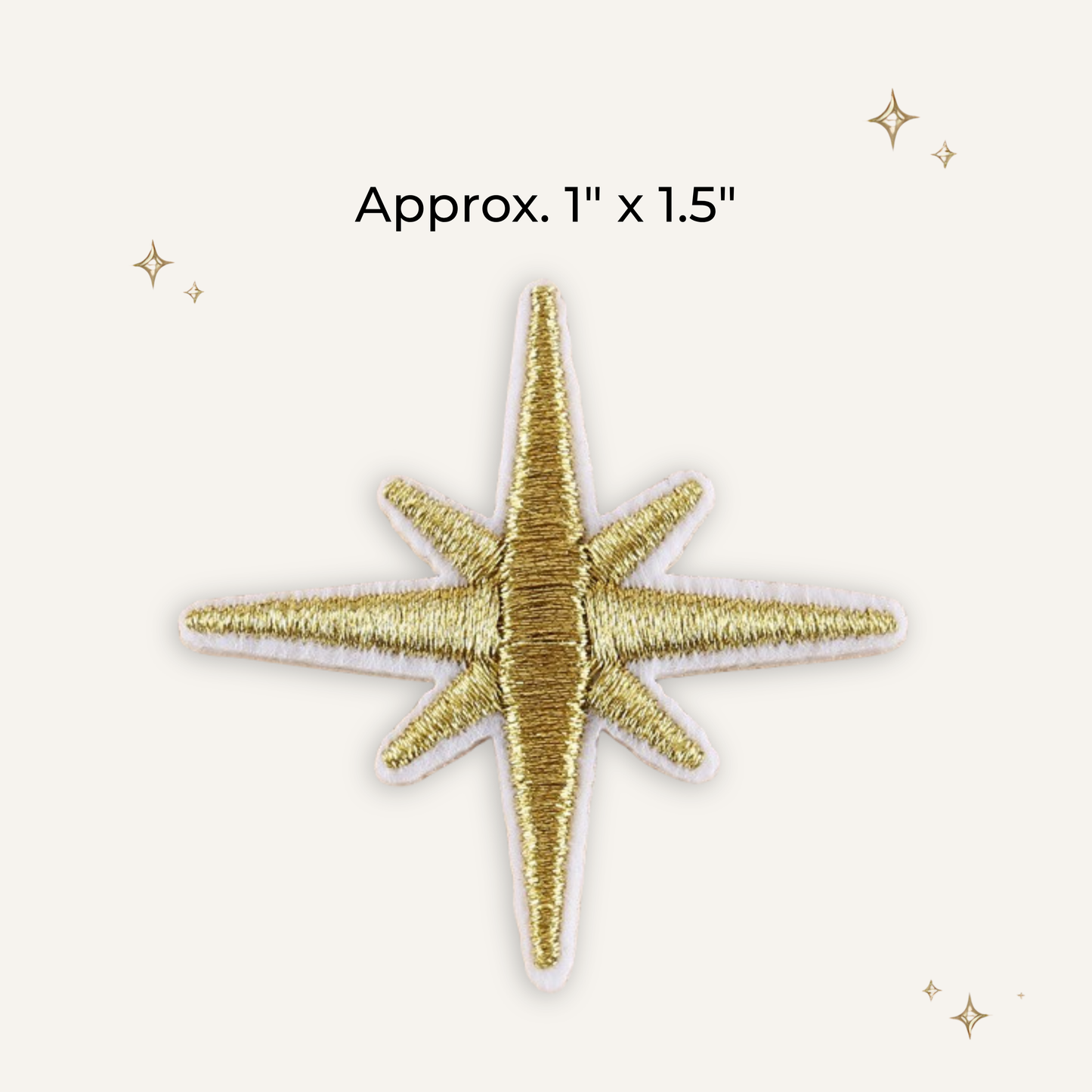 Starburst Gold Embroidered Patch