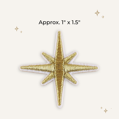 Starburst Gold Embroidered Patch
