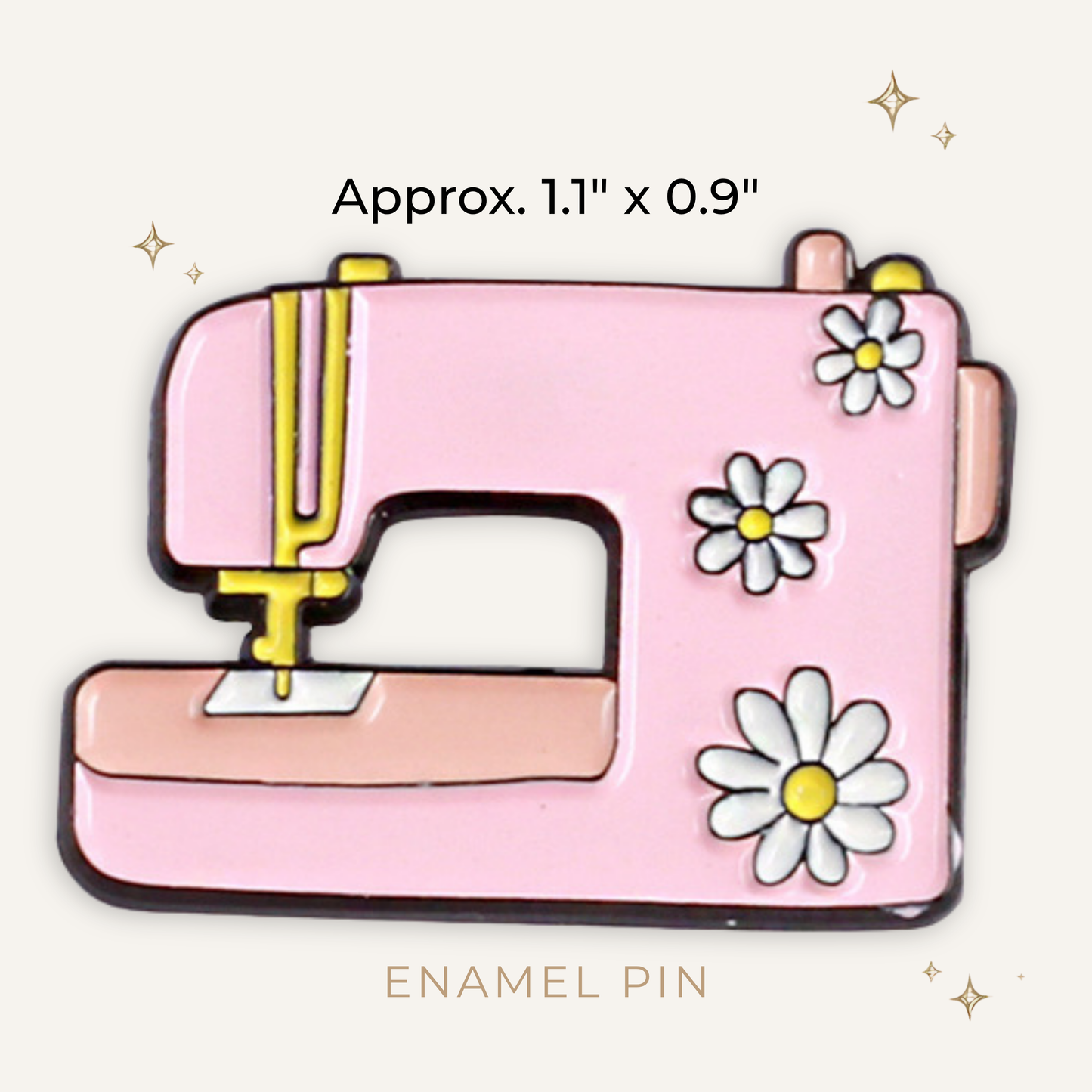 Pink Sewing Machine Enamel Pin