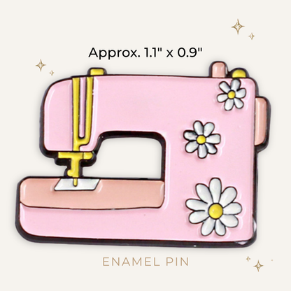 Pink Sewing Machine Enamel Pin