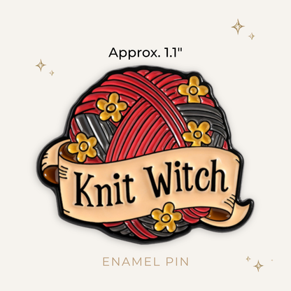 Knit Witch Enamel Pin