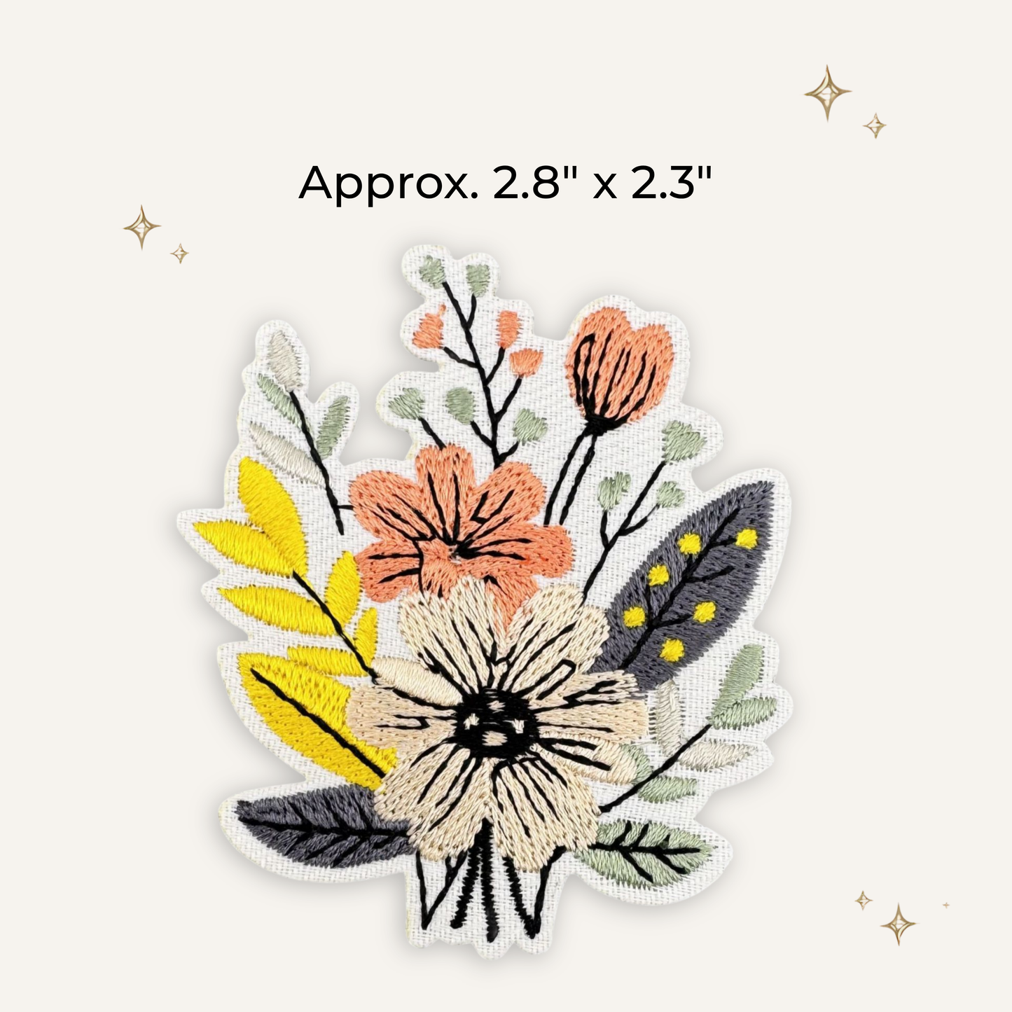 Boho Flower Bundle Embroidered Patch