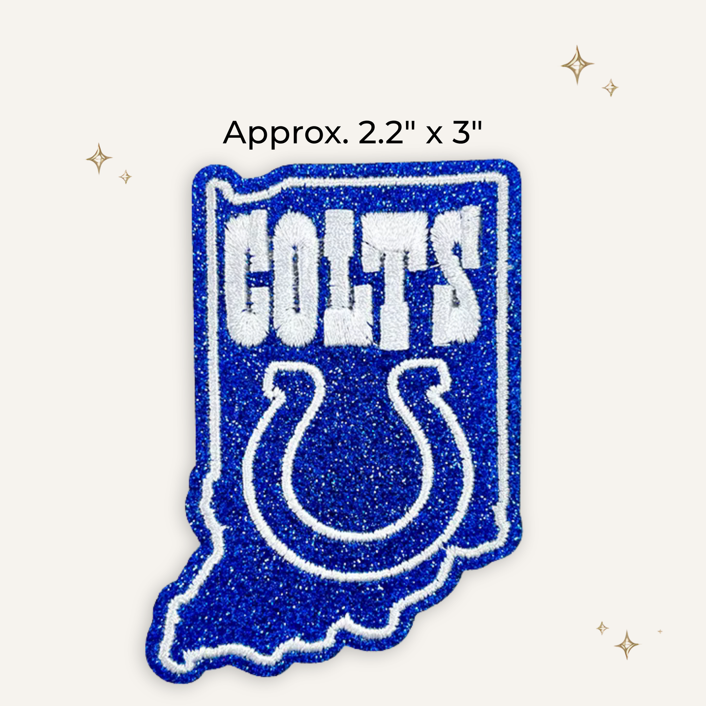 Indianapolis Colts State Glitter Embroidered Patch