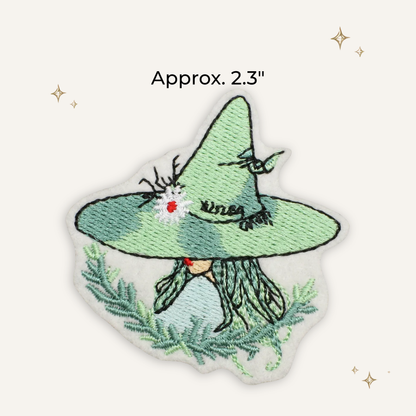 Forest Witch Green Hat Embroidered Patch
