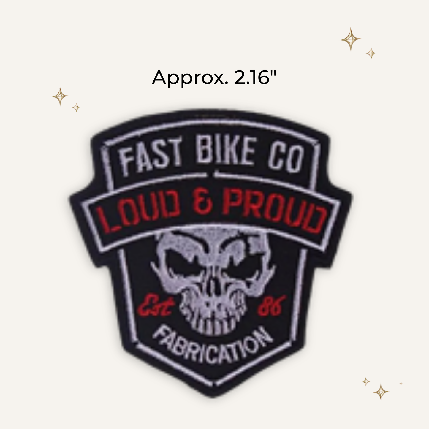 Fast Bike Co Embroidered Patch- RTS