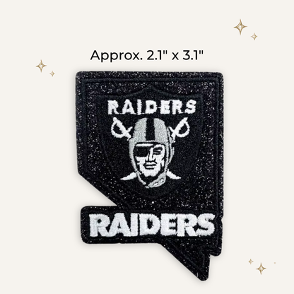 Las Vegas Raiders State Glitter Embroidered Patch