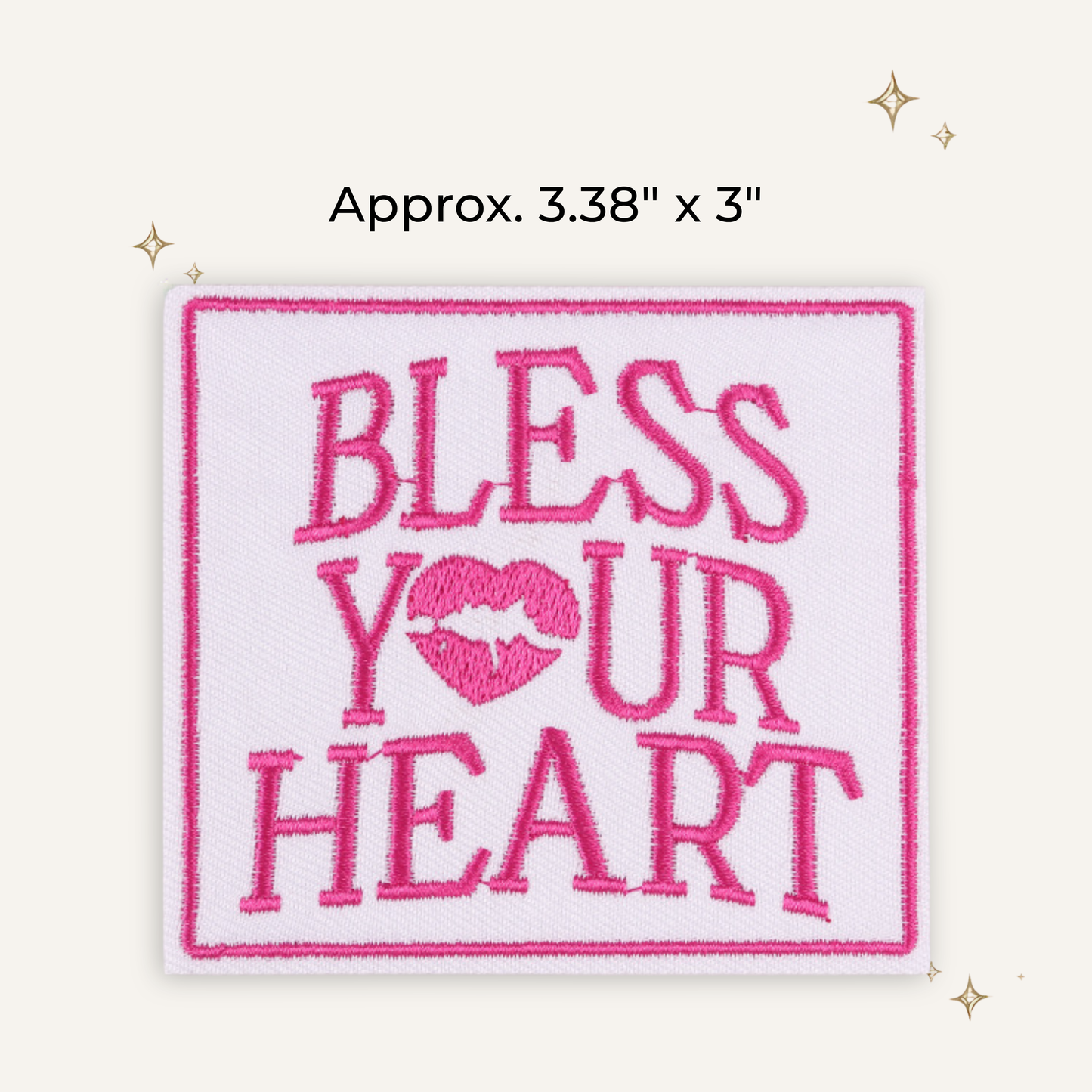 Bless Your Heart Embroidered Patch