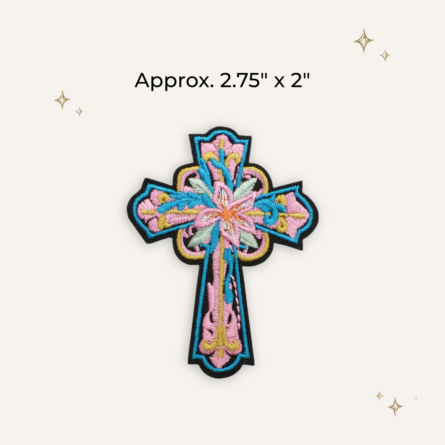 Western Cross Embroidered Patch
