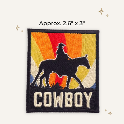 Cowboy Sunset Embroidered Patch