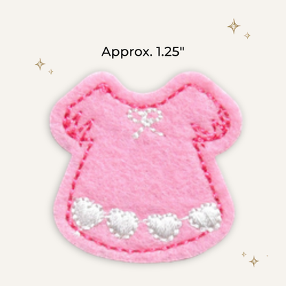 Baby Pink Shirt Embroidered Patch- RTS