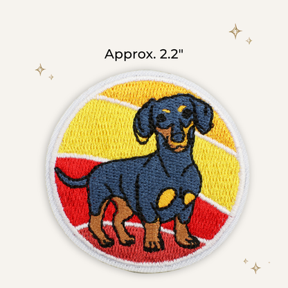 Retro Weiner Dog Embroidered Patch